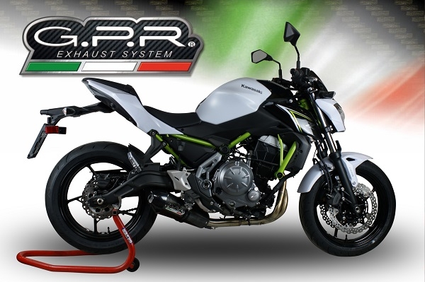 GPR exhaust compatible with  Kawasaki Ninja 650 2023-2024, GP Evo4 Poppy, Homologated silencer for noise including full line,db killer and catalyst compliant for inspection 