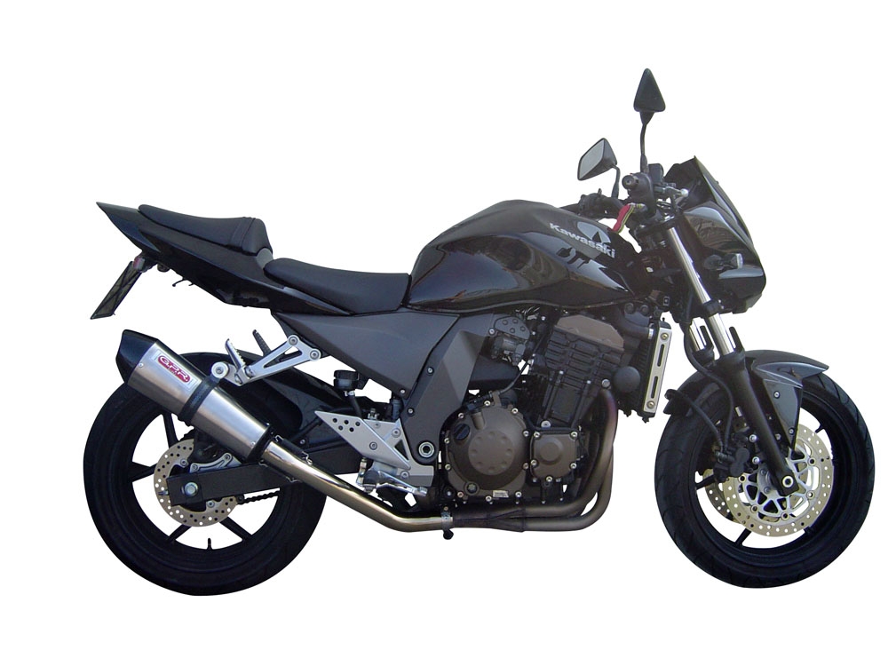 GPR exhaust compatible with  Kawasaki Z 750 - S  2004-2006, Gpe Ann. titanium, Homologated legal slip-on exhaust including removable db killer and link pipe 