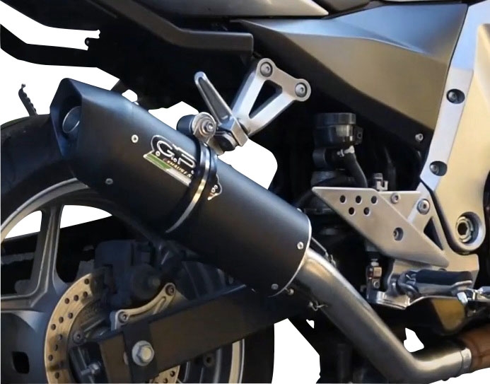 GPR exhaust compatible with  Kawasaki Z 750 - S  2004-2006, Furore Nero, Homologated legal slip-on exhaust including removable db killer and link pipe 