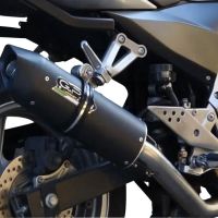 GPR exhaust compatible with  Kawasaki Z 750 - S  2004-2006, Furore Nero, Homologated legal slip-on exhaust including removable db killer and link pipe 