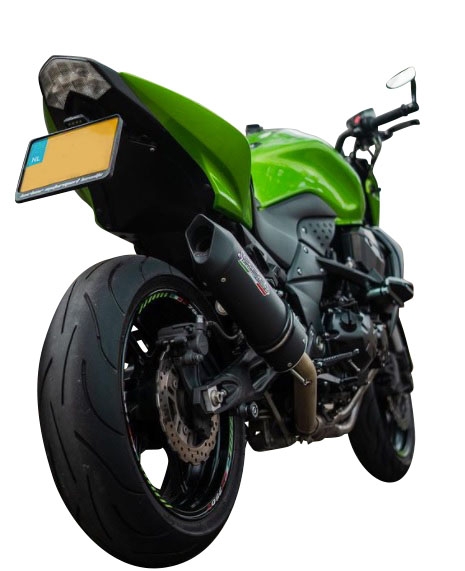 GPR exhaust compatible with  Kawasaki Z 750 - S  2004-2006, Furore Nero, Homologated legal slip-on exhaust including removable db killer and link pipe 