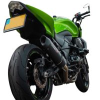 GPR exhaust compatible with  Kawasaki Z 750 - S  2004-2006, Furore Nero, Homologated legal slip-on exhaust including removable db killer and link pipe 