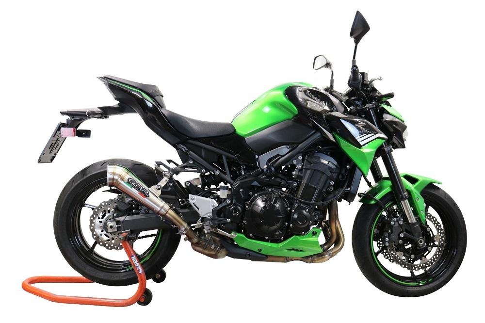 GPR exhaust compatible with  Kawasaki Z 900 2020-2020, Powercone Evo, Homologated legal slip-on exhaust including removable db killer and link pipe 