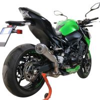 GPR exhaust compatible with  Kawasaki Z 900 2020-2020, Powercone Evo, Homologated legal slip-on exhaust including removable db killer and link pipe 