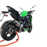 GPR exhaust compatible with  Kawasaki Z 900 E 2020-2024, Gpe Ann. titanium, Homologated legal slip-on exhaust including removable db killer and link pipe 