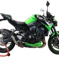 GPR exhaust compatible with  Kawasaki Z 900 2021-2024, M3 Black Titanium, Homologated legal slip-on exhaust including removable db killer and link pipe 