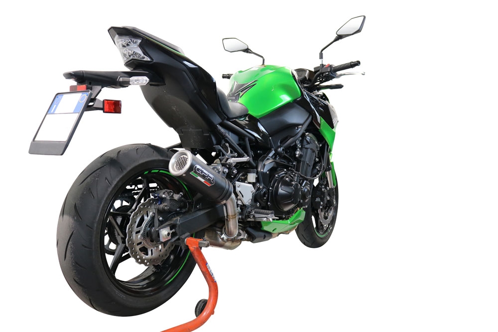 GPR exhaust compatible with  Kawasaki Z 900 2021-2024, M3 Black Titanium, Homologated legal slip-on exhaust including removable db killer and link pipe 