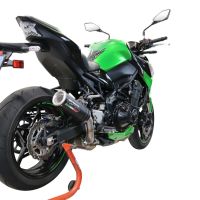 GPR exhaust compatible with  Kawasaki Z 900 2021-2024, M3 Black Titanium, Homologated legal slip-on exhaust including removable db killer and link pipe 