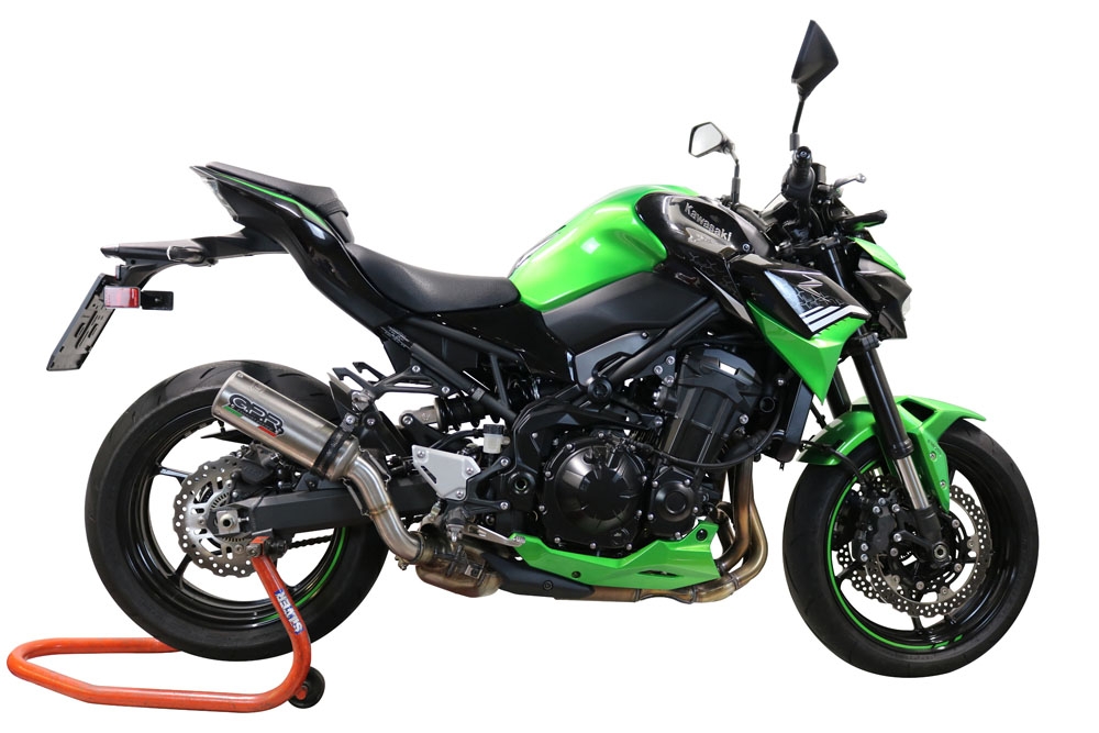 GPR exhaust compatible with  Kawasaki Z 900 2021-2024, M3 Inox , Homologated legal slip-on exhaust including removable db killer and link pipe 