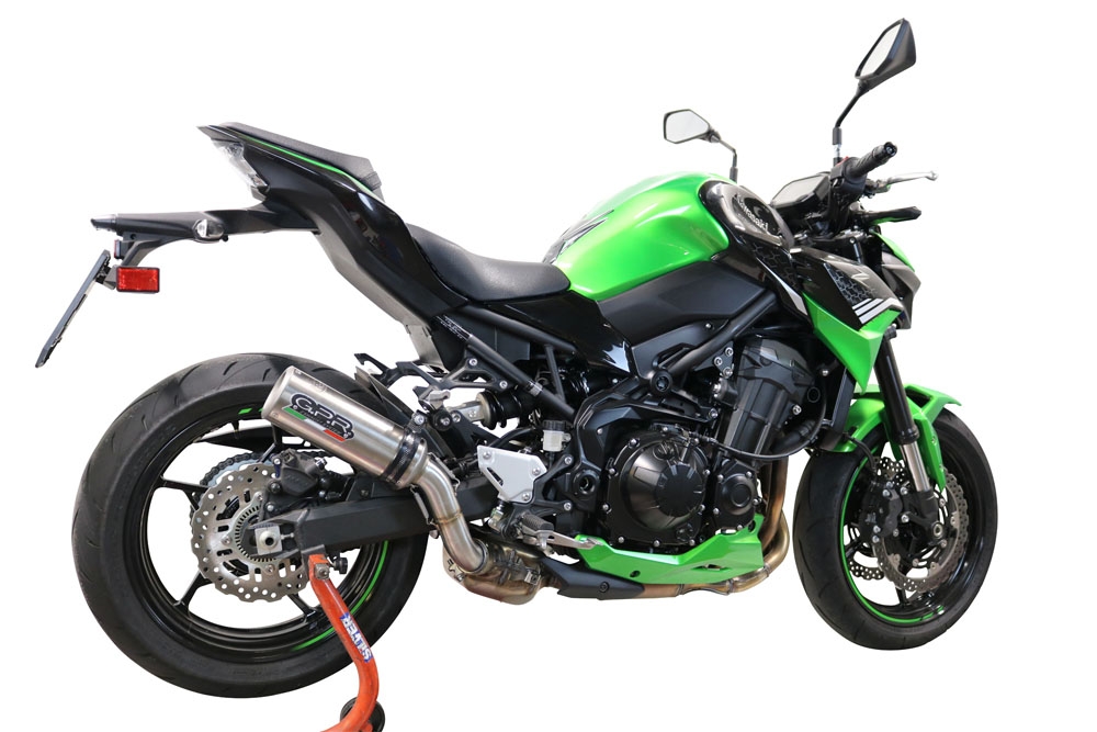 GPR exhaust compatible with  Kawasaki Z 900 2021-2024, M3 Inox , Homologated legal slip-on exhaust including removable db killer and link pipe 