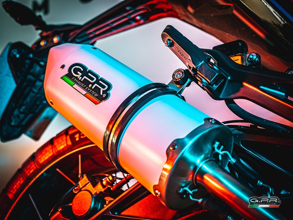 GPR exhaust compatible with  Zontes Zt 125 G1 - U - U1 - Z2 2020-2024, Albus Ceramic, full system exhaust legal for UK and non-EU countries including removable db killer 