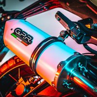 GPR exhaust compatible with  Zontes Zt 125 G1 - U - U1 - Z2 2020-2024, Albus Ceramic, full system exhaust legal for UK and non-EU countries including removable db killer 