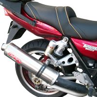 GPR exhaust compatible with  Kawasaki ZRX-1100 1998-2001, Inox Tondo, Homologated legal bolt-on silencer including removable db killer 