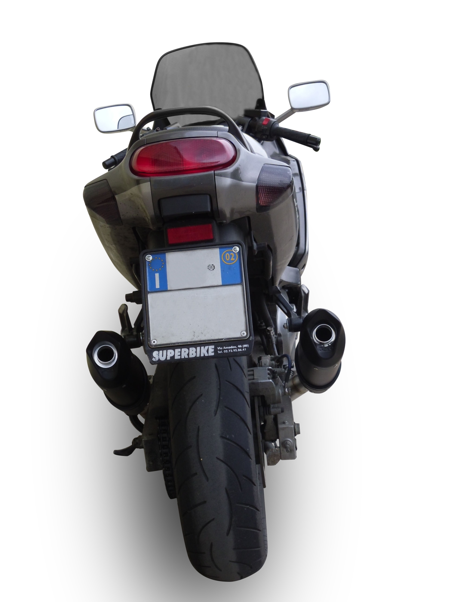 GPR exhaust compatible with  Kawasaki Zzr 600 2002-2006, Furore Nero, Dual Homologated legal slip-on exhaust including removable db killers and link pipes 