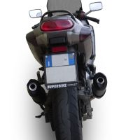 GPR exhaust compatible with  Kawasaki Zzr 600 2002-2006, Furore Nero, Dual Homologated legal slip-on exhaust including removable db killers and link pipes 