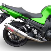 GPR exhaust compatible with  Kawasaki Zzr 1400 2012-2016, Trioval, Dual Homologated legal slip-on exhaust including removable db killers and link pipes 