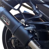 GPR exhaust compatible with  Kawasaki Zzr 1400 2017-2022, Furore Evo4 Nero, Dual Homologated legal slip-on exhaust including removable db killers and link pipes 