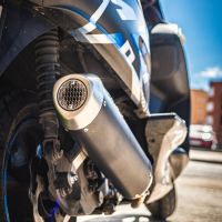 GPR exhaust compatible with  Honda Sh 350 I.E. 2021-2023, Evo4 Road, Homologated legal slip-on exhaust including removable db killer, link pipe and catalyst 