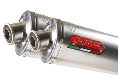 GPR exhaust compatible with  Ducati Monster S2R  2004-2007, Inox Tondo, Dual Homologated legal slip-on exhaust including removable db killers and link pipes 