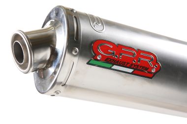 GPR exhaust compatible with  Honda Cbr 900 Rr 2000-2003, Inox Tondo, Homologated legal bolt-on silencer including removable db killer 