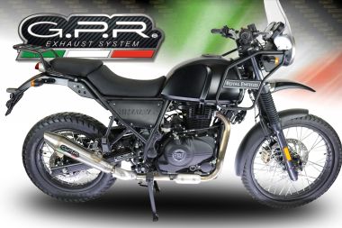 GPR exhaust compatible with  Royal Enfield Classic - Bullet Efi 500 2009-2016, Vintacone, Homologated legal slip-on exhaust including removable db killer, link pipe and catalyst 