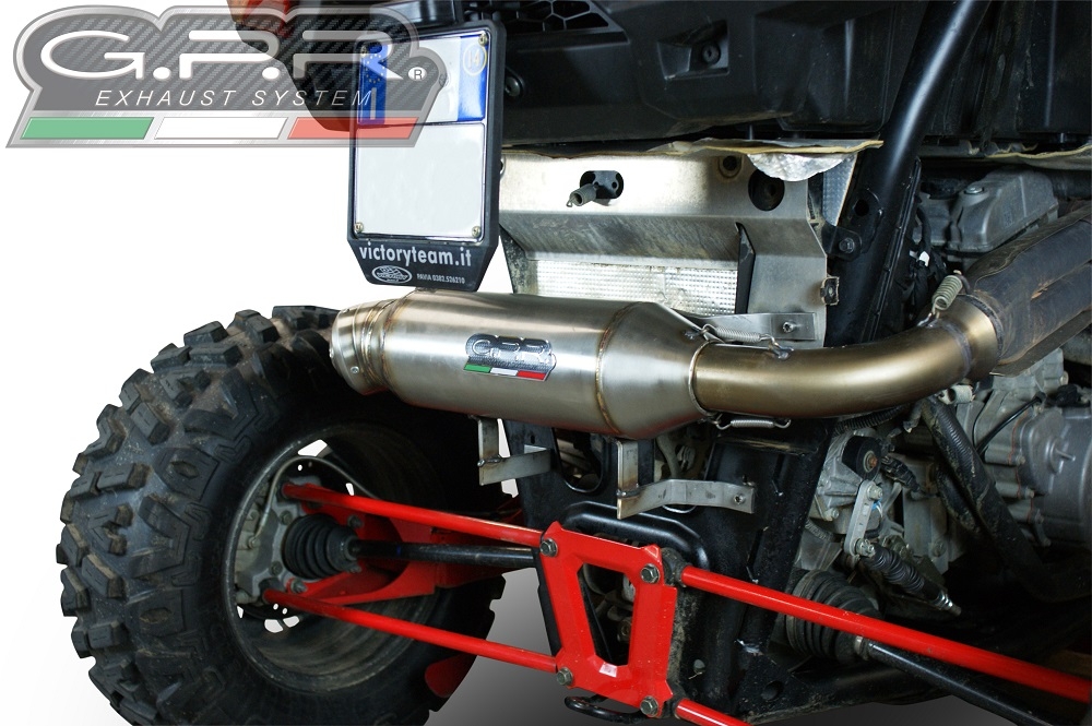 GPR exhaust compatible with  Polaris  Rzr XP 1000  2014-2023, Power Bomb, Homologated legal slip-on exhaust including removable db killer and link pipe 