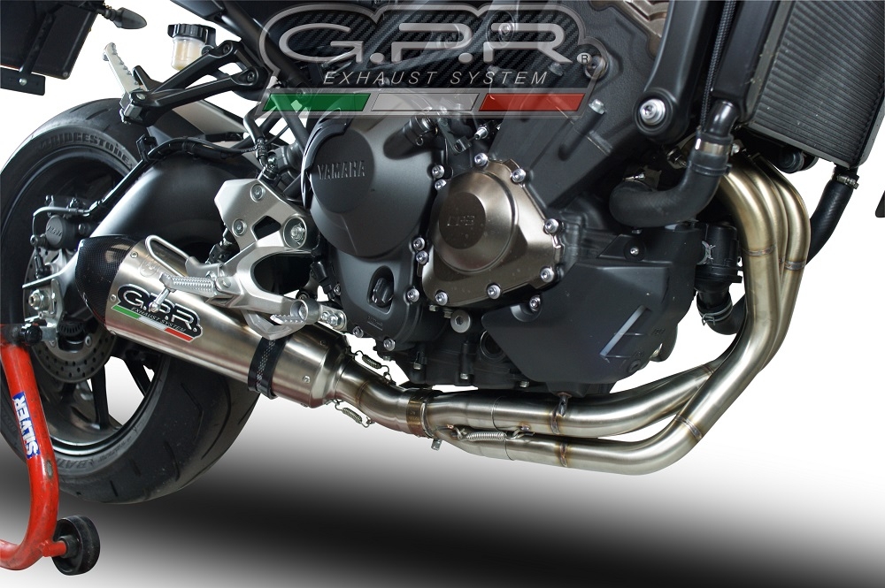 GPR exhaust compatible with  Yamaha Mt-09 2017-2020, Gpe Ann. titanium, full system exhaust legal for UK and non-EU countries including removable db killer 