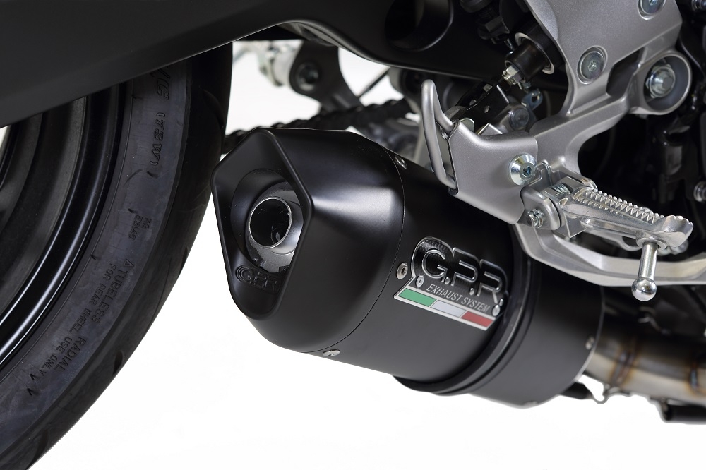 GPR exhaust compatible with  Yamaha Mt-09 2017-2020, Furore Evo4 Nero, Homologated legal full system exhaust, including removable db killer and catalyst 