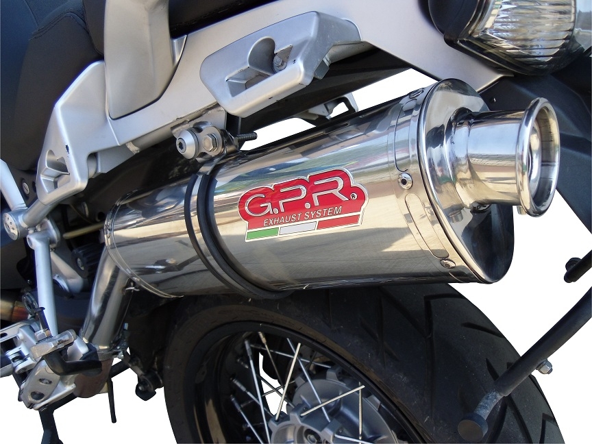 GPR exhaust compatible with  Moto Guzzi Stelvio 1200 4V  2008-2010, Trioval, Homologated legal slip-on exhaust including removable db killer and link pipe 