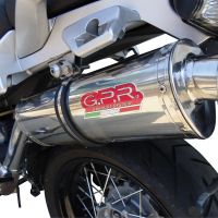 GPR exhaust compatible with  Moto Guzzi Stelvio 1200 4V  2008-2010, Trioval, Homologated legal slip-on exhaust including removable db killer and link pipe 