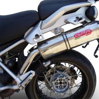 GPR exhaust compatible with  Moto Guzzi Stelvio 1200 4V  2008-2010, Trioval, Homologated legal slip-on exhaust including removable db killer and link pipe 