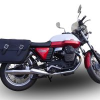 GPR exhaust compatible with  Moto Guzzi V7 (I - II) - Stone - Special 2012-2016, Vintacone , Dual Homologated legal slip-on exhaust including removable db killers and link pipes 