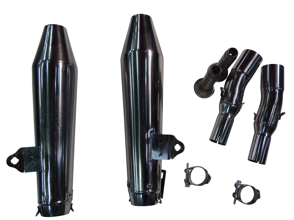 GPR exhaust compatible with  Moto Guzzi V7 (I - II) - Stone - Special 2012-2016, Vintacone , Dual Homologated legal slip-on exhaust including removable db killers and link pipes 