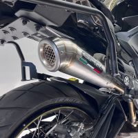 GPR exhaust compatible with  Zontes 350 T2 ADV 2022-2024, Powercone Evo, Homologated legal slip-on exhaust including removable db killer and link pipe 