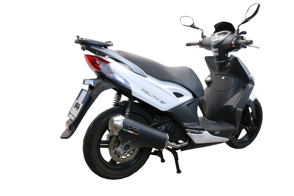 GPR exhaust compatible with  Kymco Agility 200 - I.E. R16 - Plus 2015-2017, Evo4 Road, Homologated legal full system exhaust, including removable db killer and catalyst 