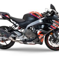 GPR exhaust compatible with  Aprilia RS 457 2024-2025, Gpe Ann. Black titanium, full system exhaust legal for UK and non-EU countries including removable db killer 