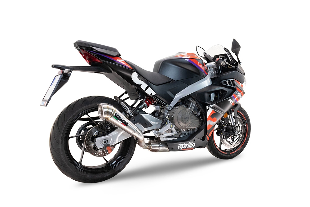 GPR exhaust compatible with  Aprilia RS 457 2024-2025, Powercone Evo, Homologated legal full system exhaust, including removable db killer and catalyst 