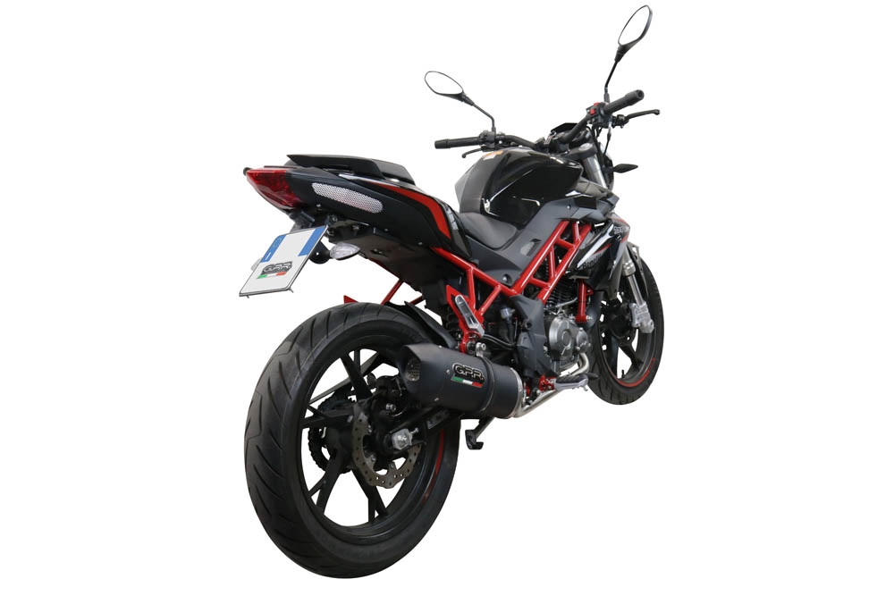 GPR exhaust compatible with  Benelli Bn 125 2018-2020, Furore Evo4 Nero, Homologated legal full system exhaust, including removable db killer and catalyst 