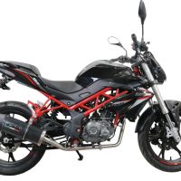 GPR exhaust compatible with  Benelli Bn 125 2021-2024, Furore Evo4 Poppy, full system exhaust legal for UK and non-EU countries including removable db killer 