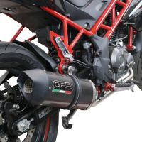 GPR exhaust compatible with  Benelli Bn 125 2021-2024, Furore Evo4 Poppy, full system exhaust legal for UK and non-EU countries including removable db killer 