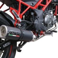 GPR exhaust compatible with  Benelli Bn 125 2018-2020, M3 Black Titanium, Homologated legal full system exhaust, including removable db killer and catalyst 