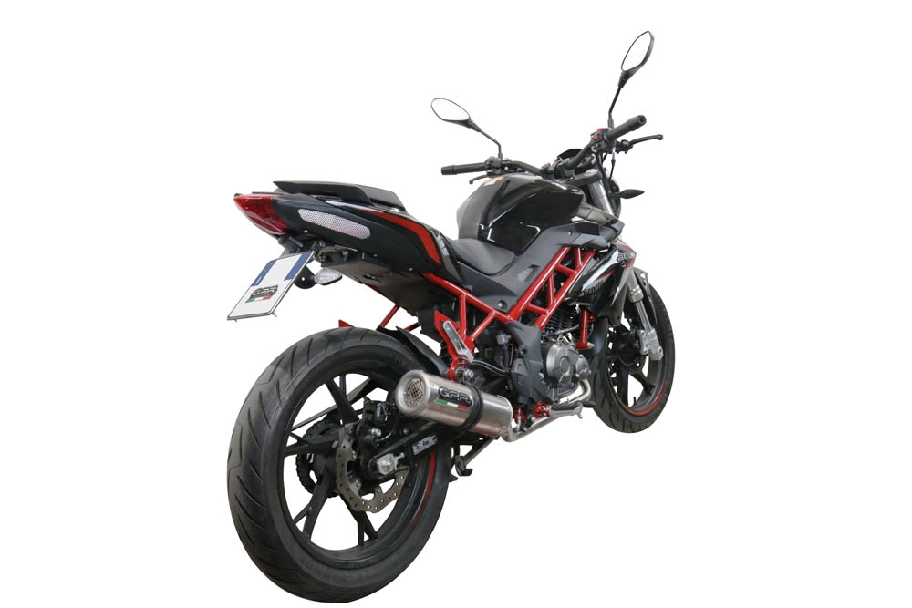 GPR exhaust compatible with  Benelli Bn 125 2018-2020, M3 Inox , full system exhaust legal for UK and non-EU countries including removable db killer 