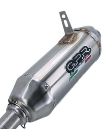 GPR exhaust compatible with  Can Am Outlander 850 2016-2023, PENTACROSS INOX, Homologated legal slip-on exhaust including removable db killer and link pipe 