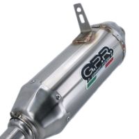 GPR exhaust compatible with  Can Am Outlander 850 2016-2023, PENTACROSS INOX, Homologated legal slip-on exhaust including removable db killer and link pipe 