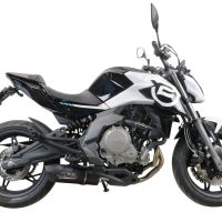 GPR exhaust compatible with  Cf Moto 400 NK 2019-2020, Furore Nero, Slip-on exhaust legal for UK and non-EU markets including link pipe and removable db killer 