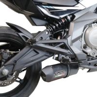 GPR exhaust compatible with  Cf Moto 400 NK 2019-2020, Furore Poppy, Slip-on exhaust legal for UK and non-EU markets including link pipe and removable db killer 