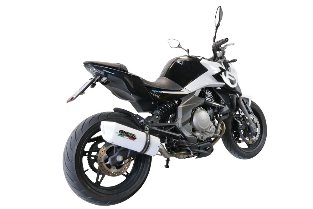 GPR exhaust compatible with  Cf Moto 400 NK 2019-2020, Albus Evo4, Homologated legal slip-on exhaust including removable db killer, link pipe and catalyst 