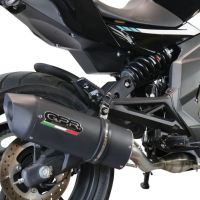 GPR exhaust compatible with  Cf Moto 400 NK 2019-2020, Furore Evo4 Nero, Homologated legal slip-on exhaust including removable db killer, link pipe and catalyst 