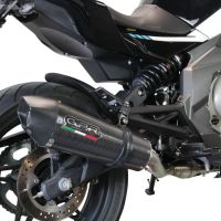 GPR exhaust compatible with  Cf Moto 400 NK 2019-2020, GP Evo4 Poppy, Homologated legal slip-on exhaust including removable db killer, link pipe and catalyst 