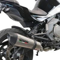 GPR exhaust compatible with  Cf Moto 400 NK 2021-2023, GP Evo4 Titanium, Homologated legal slip-on exhaust including removable db killer, link pipe and catalyst 